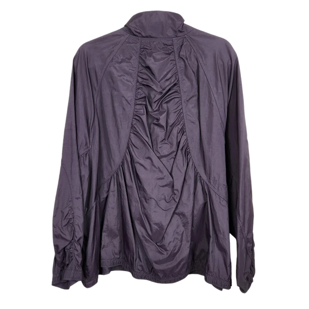 Athleta Grace Half Zip Top Jacket Deep Crocus Violet Nylon Wind Women's Size 3X - Picture 6 of 15